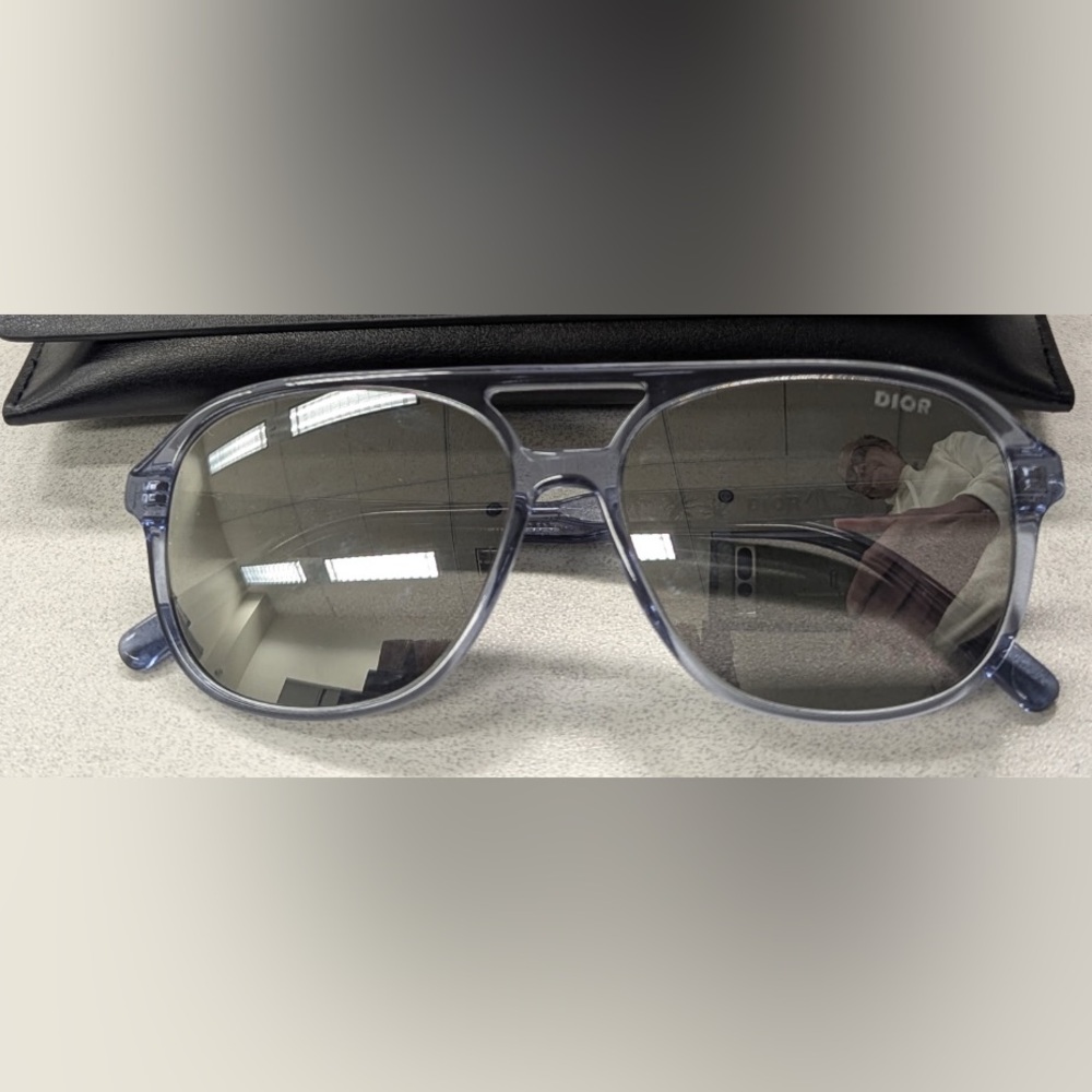 Authentic Dior Aviator sunglasses with case.